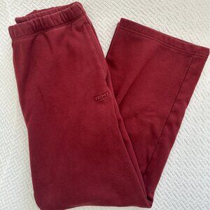 SKIMS Merlot Cotton Straight Leg Sweatpants Size L